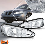 OE Style Chrome Housing Clear Corner Headlight for Pontiac Grand Prix (2004–2008)