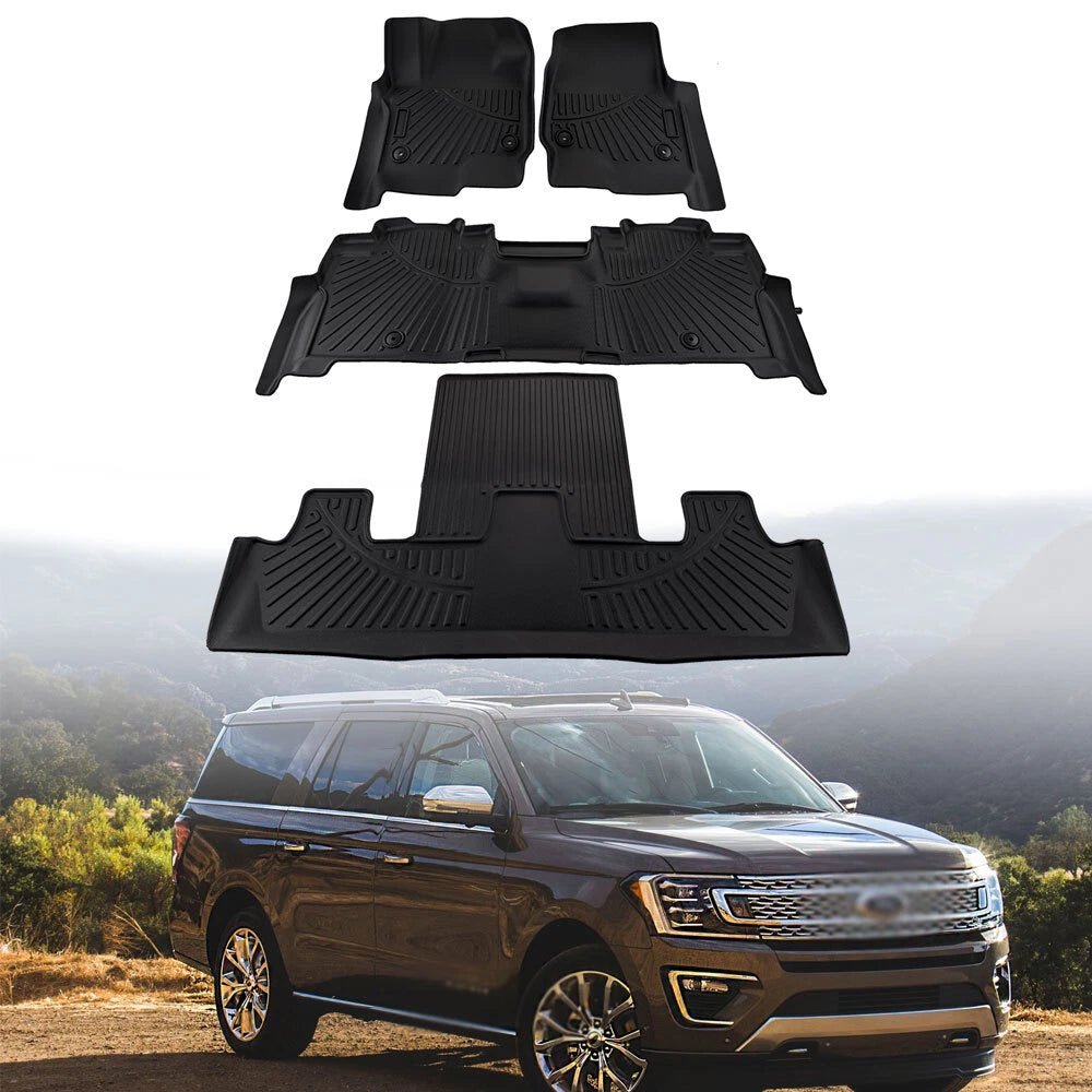 3D Floor Mats Liners for Ford Expedition (2018–2024) & Lincoln Navigator (2018–2021)