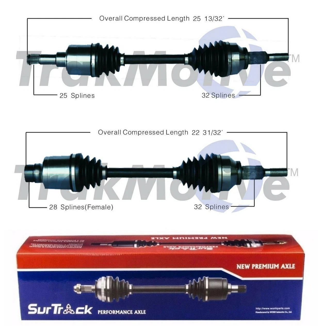 Surtrack Front CV Axle Shaft Kit for Dodge Avenger (2008)
