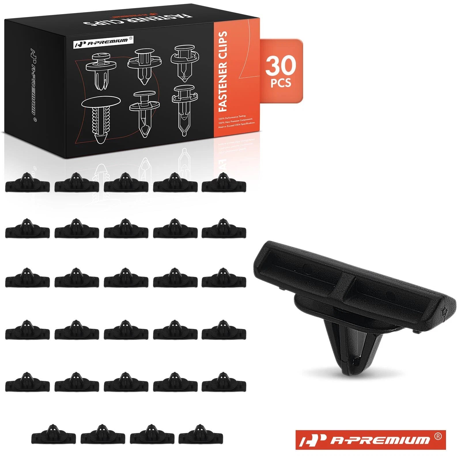 30Pcs Black Nylon Ground Effects Moulding Clip for Jeep Liberty (2002–2007)