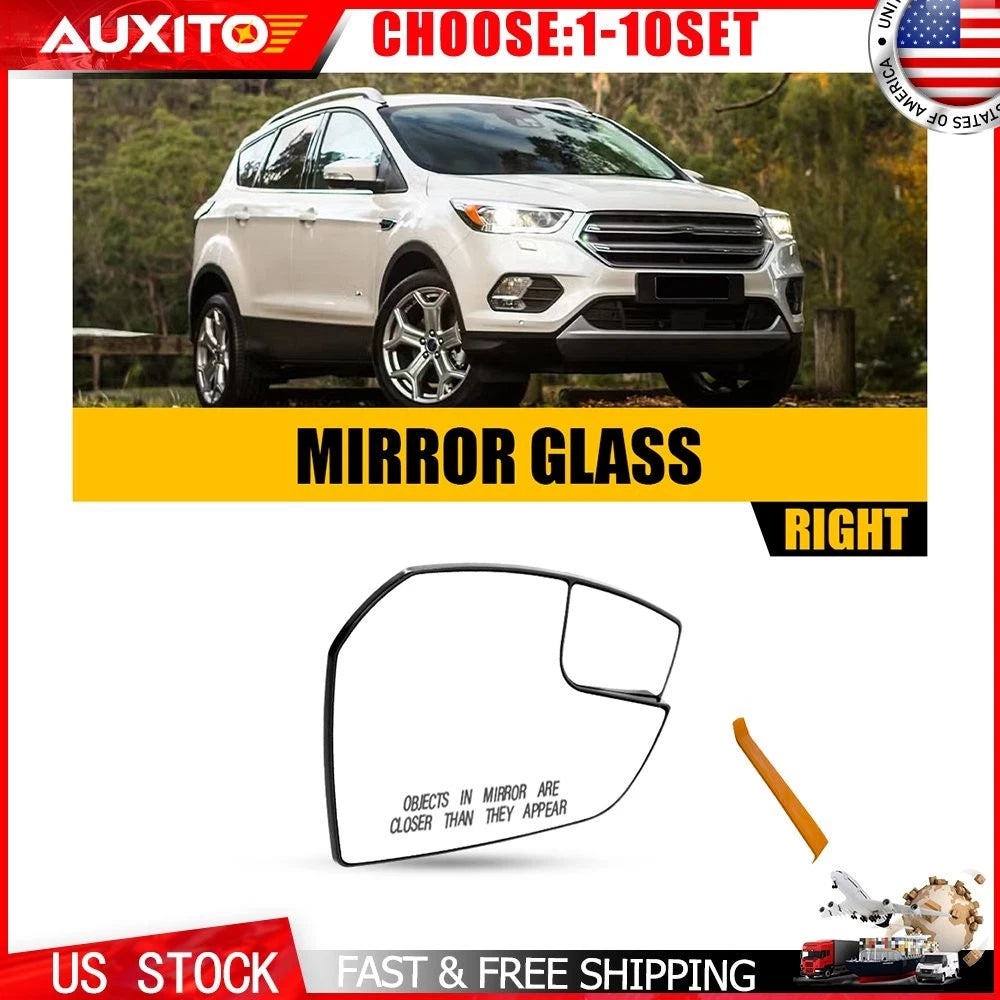 Right Passenger Side Mirror Glass for Ford Escape (2017–2019) OE 1-10X