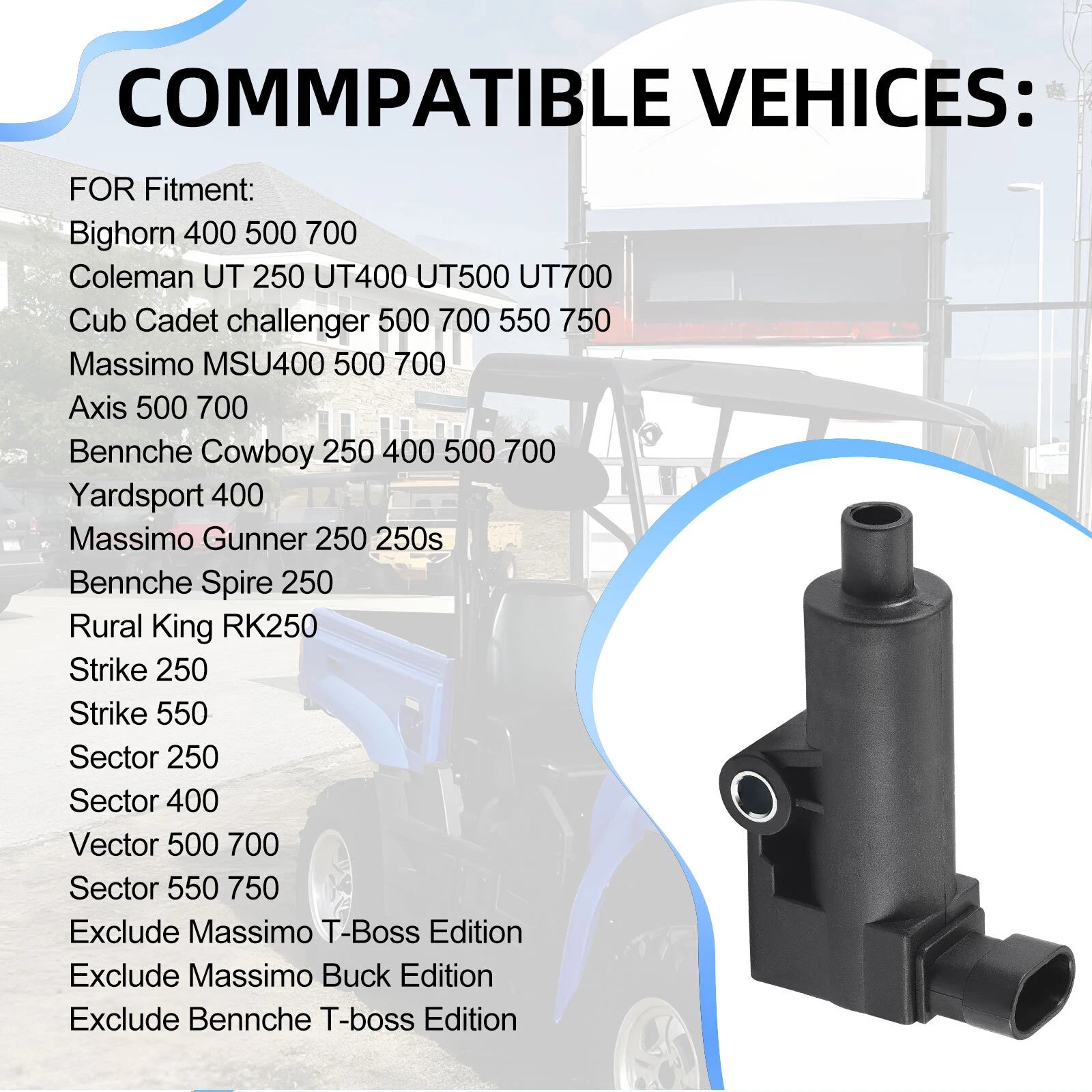 Ignition Coil for Hisun UTV Strike Sector Vector (250-750)