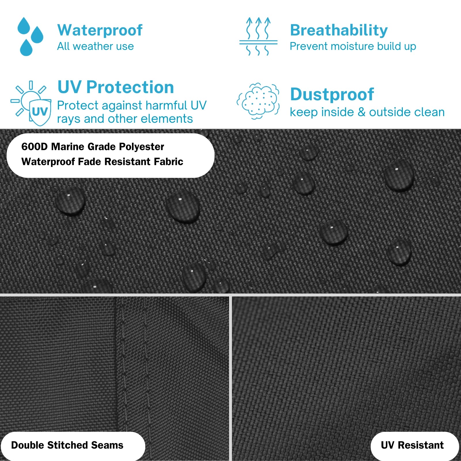 Heavy Duty Storage Cover for Mercury 150 EFI 25" Shaft