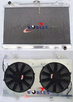 Aluminum Radiator & Shroud +  Fans for Nissan Silvia S14 S15 (1995-2002)