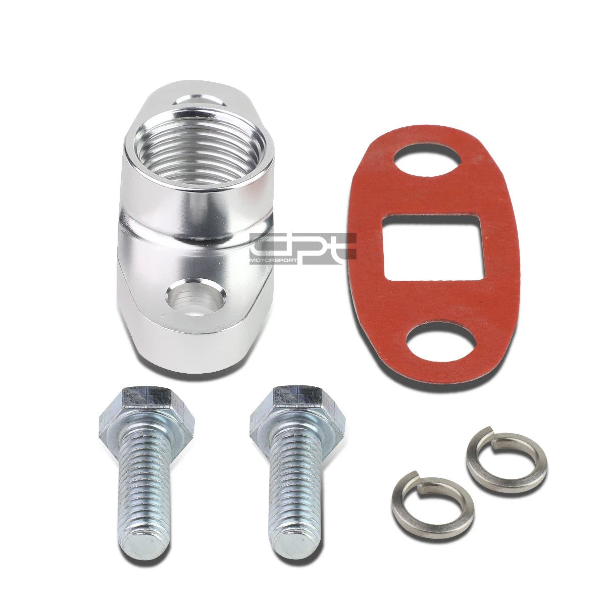 Oil Drain Line Fitting for Turbo T3/T4 (2000–2023) + Bolts Kit