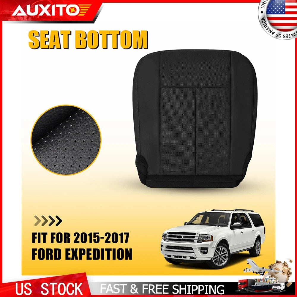 Driver Bottom Perforated Leather Seat Cover for Ford Expedition (2015–2017)