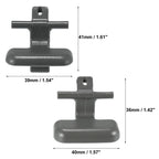 Armrest Latch Clip for Hyundai Sonata 2009-2010 (2 x) Grey