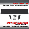 Rear Trunk Spoiler Wing Lip for Pontiac GTO (1970–1972) Black Factory Style