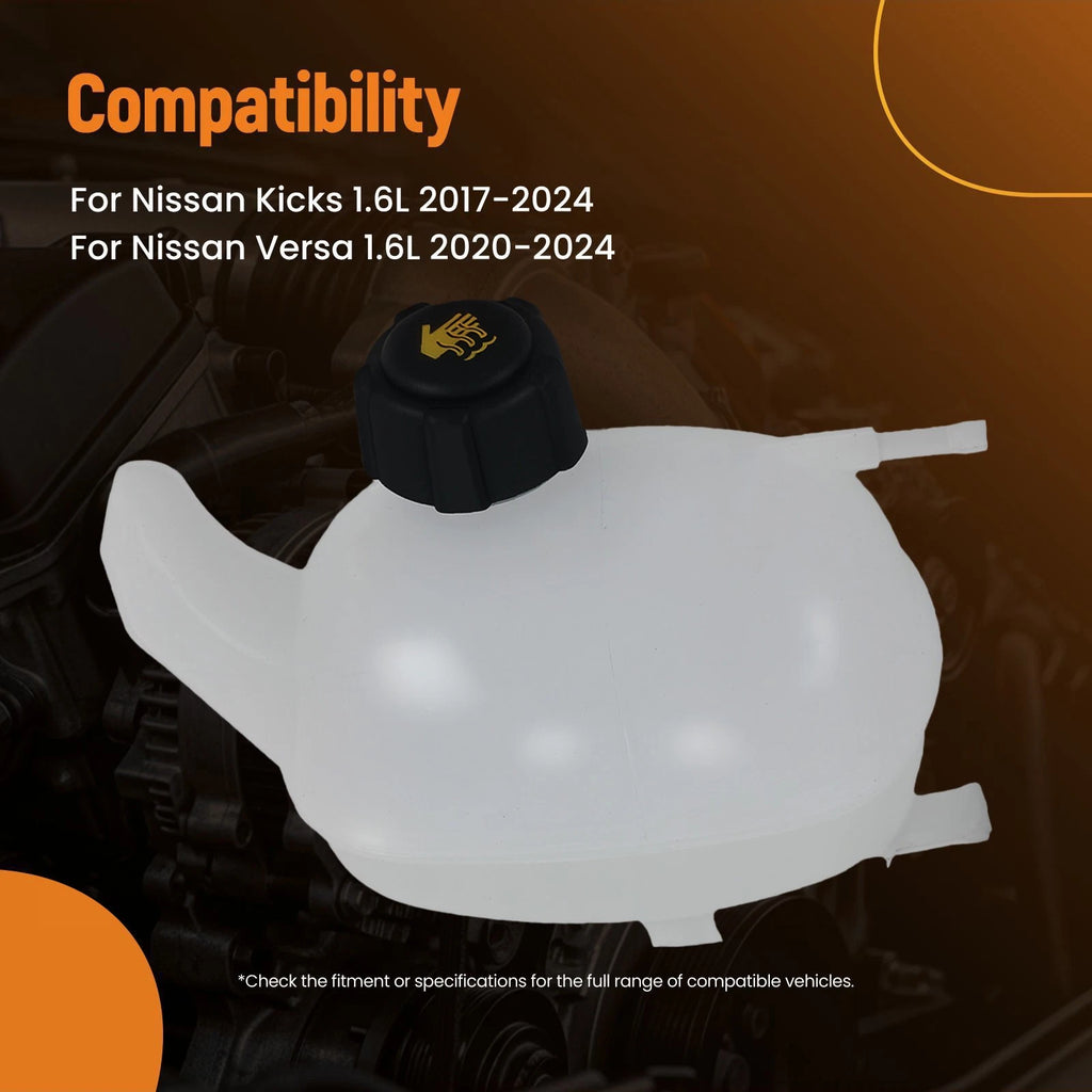 Coolant Overflow Tank with Cap for Nissan Kicks Versa (2017-2024)