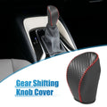 Gear Shifting Knob Cover for Nissan Altima (2013–2018) Faux Leather Black Red