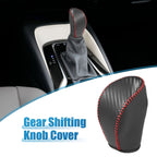 Gear Shifting Knob Cover for Nissan Altima (2013–2018) Faux Leather Black Red