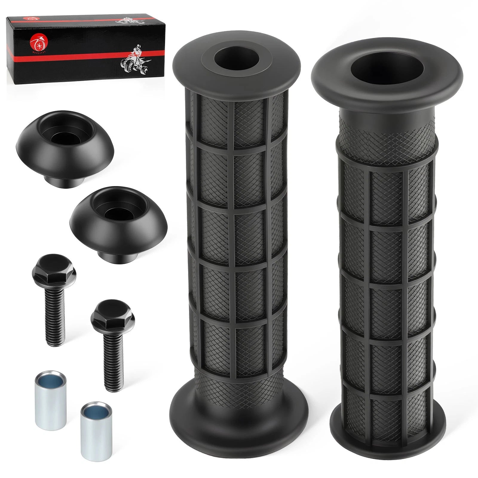 Handle Grip with Handle Bar End Guard Screw for Honda Big Red ATC200 ATC250 (1982–1986)