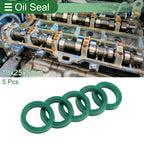 Set of 5 Oil Seal Rotary Shaft Seal 18x25x5mm High Pressure Green