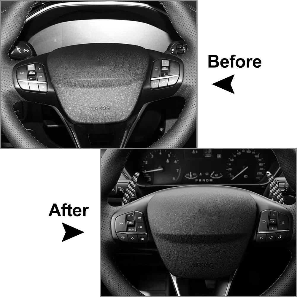 Steering Wheel Shifter Paddle Extensions for Ford Focus EcoSport Escape (2012–2020)