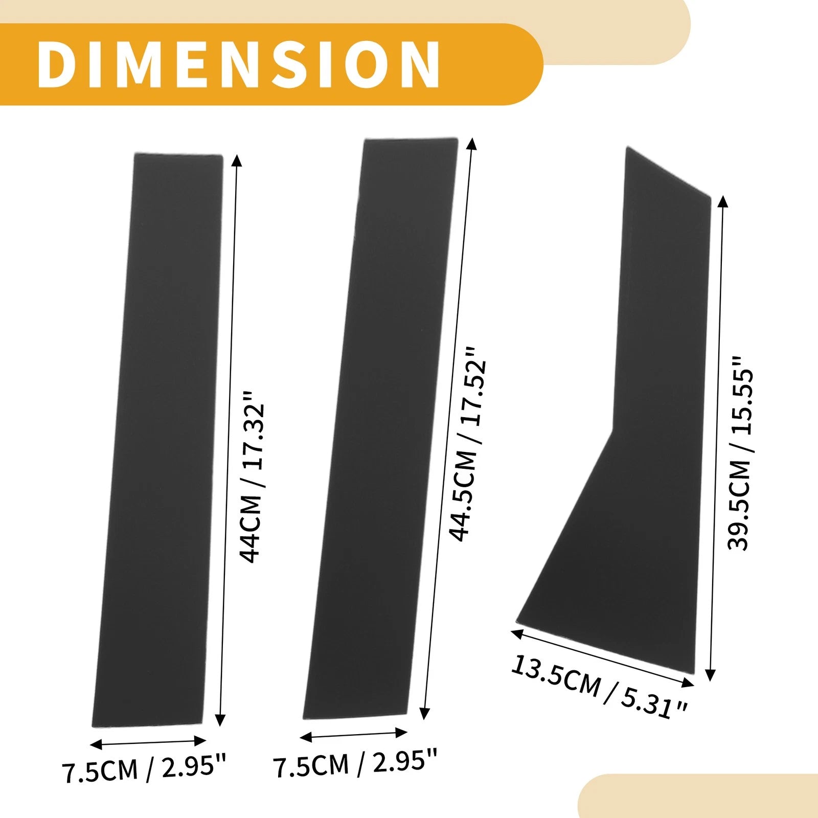 Set of 6 Car Pillar Window Trim Covers for Honda CR-V (2012–2016) Black