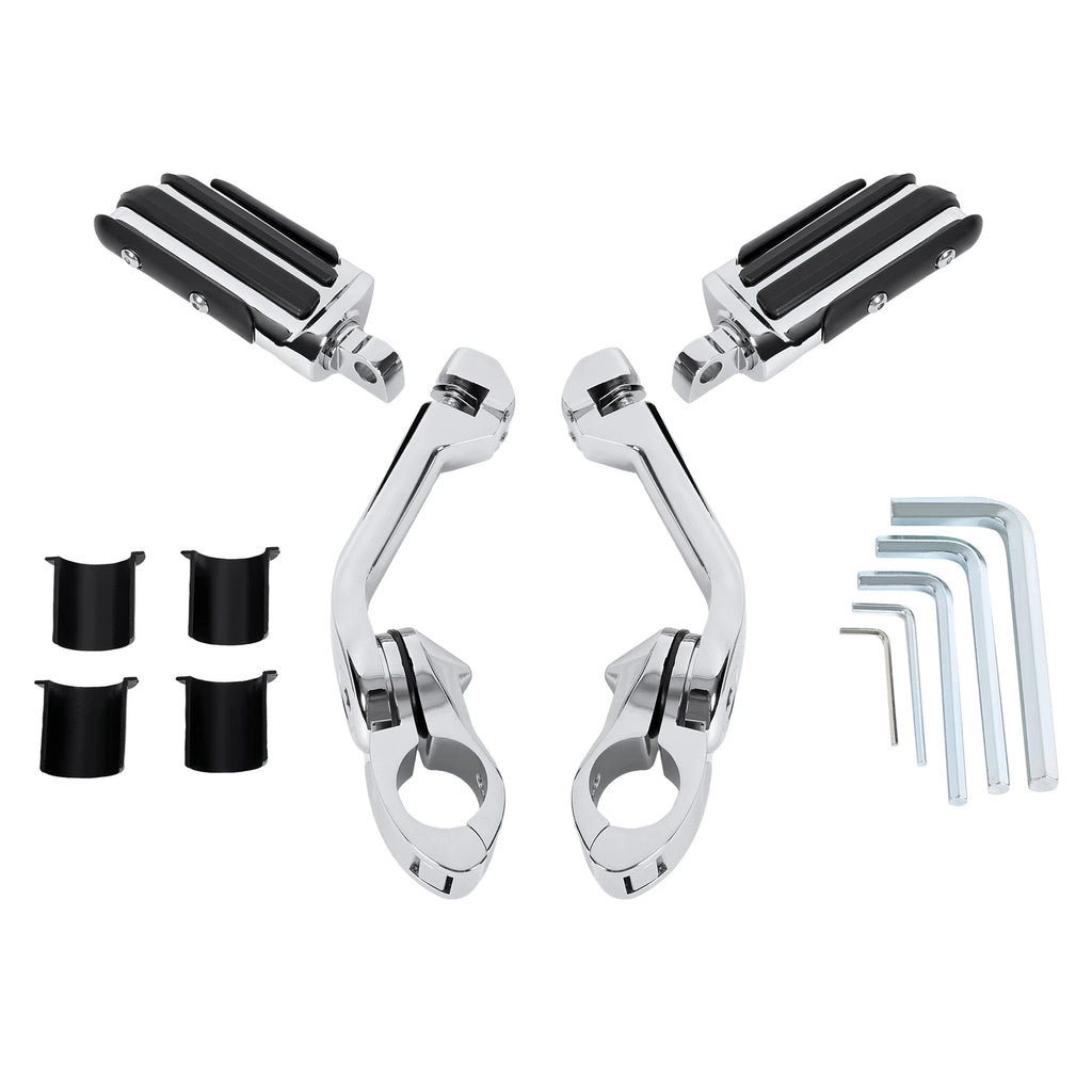 Engine Guard Crash Bar + 1.25" Highway Foot Pegs for Harley Softail (2000–2017)