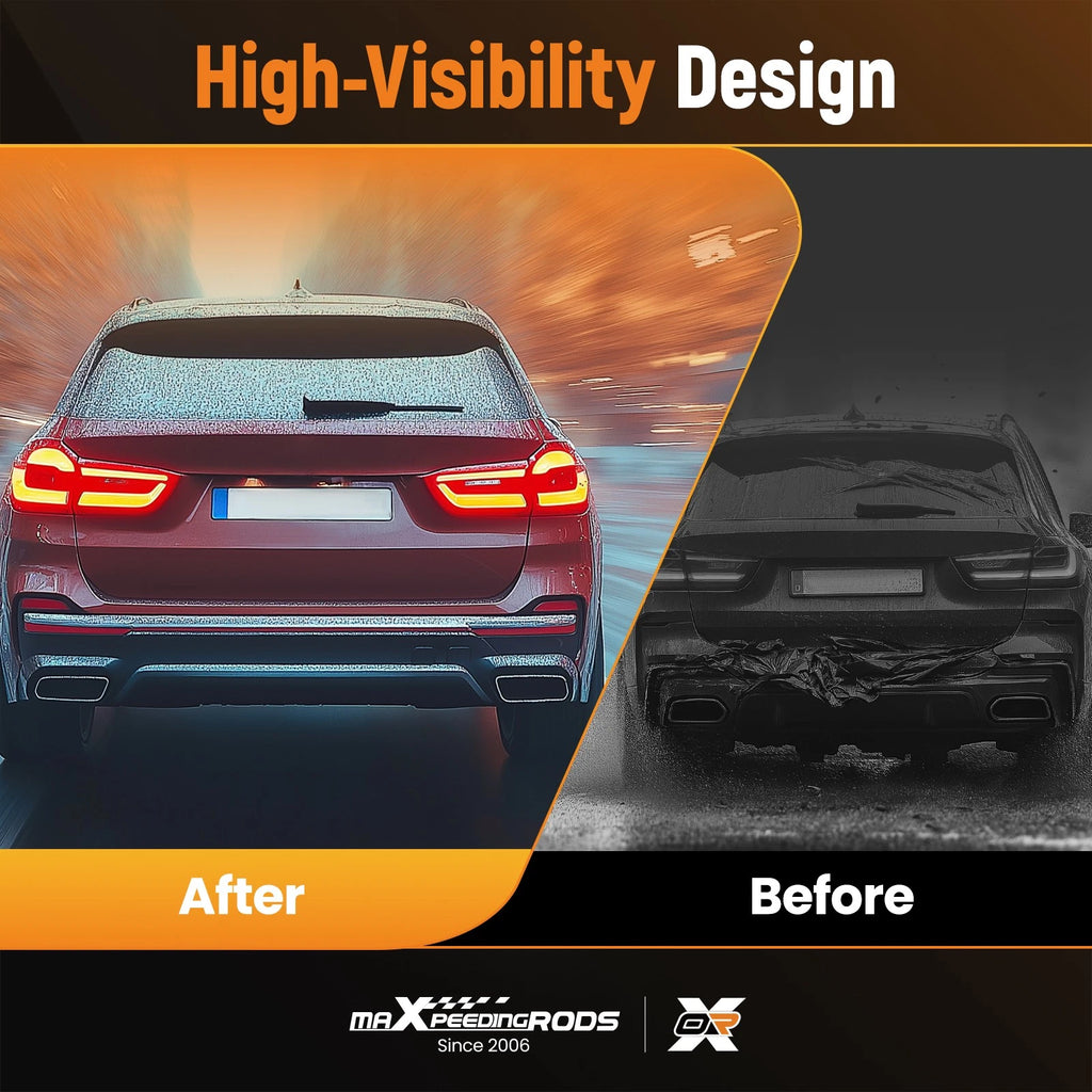 Gloss Black Rear Bumper Diffuser with Corner Aprons for BMW X7 G07 (2019–2025)