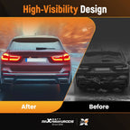 Gloss Black Rear Bumper Diffuser with Corner Aprons for BMW X7 G07 (2019–2025)