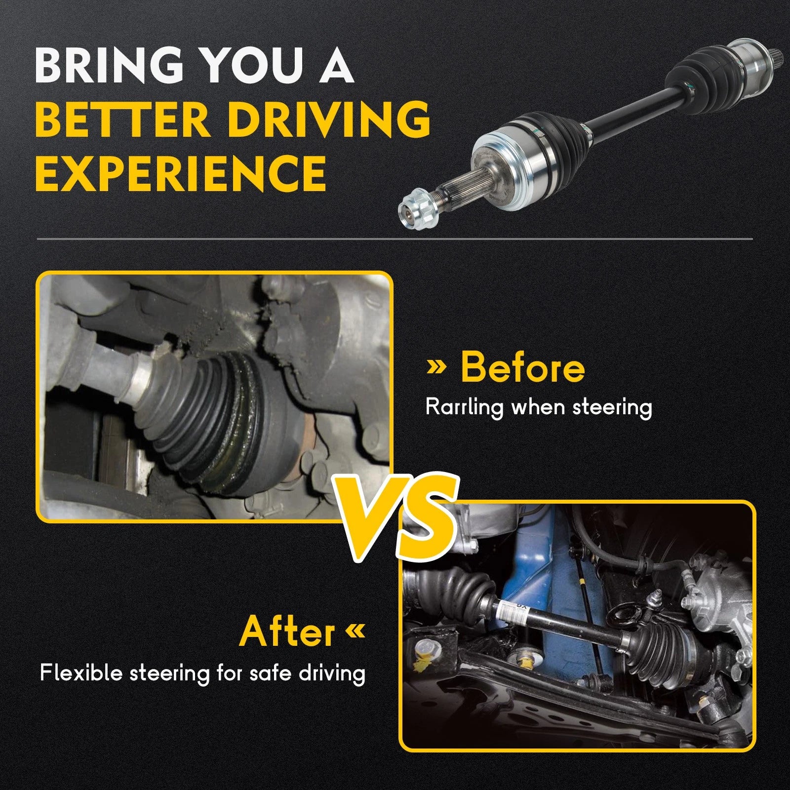 Front Driver Side CV Axle Shaft Assembly for Toyota Corolla (2019–2022)
