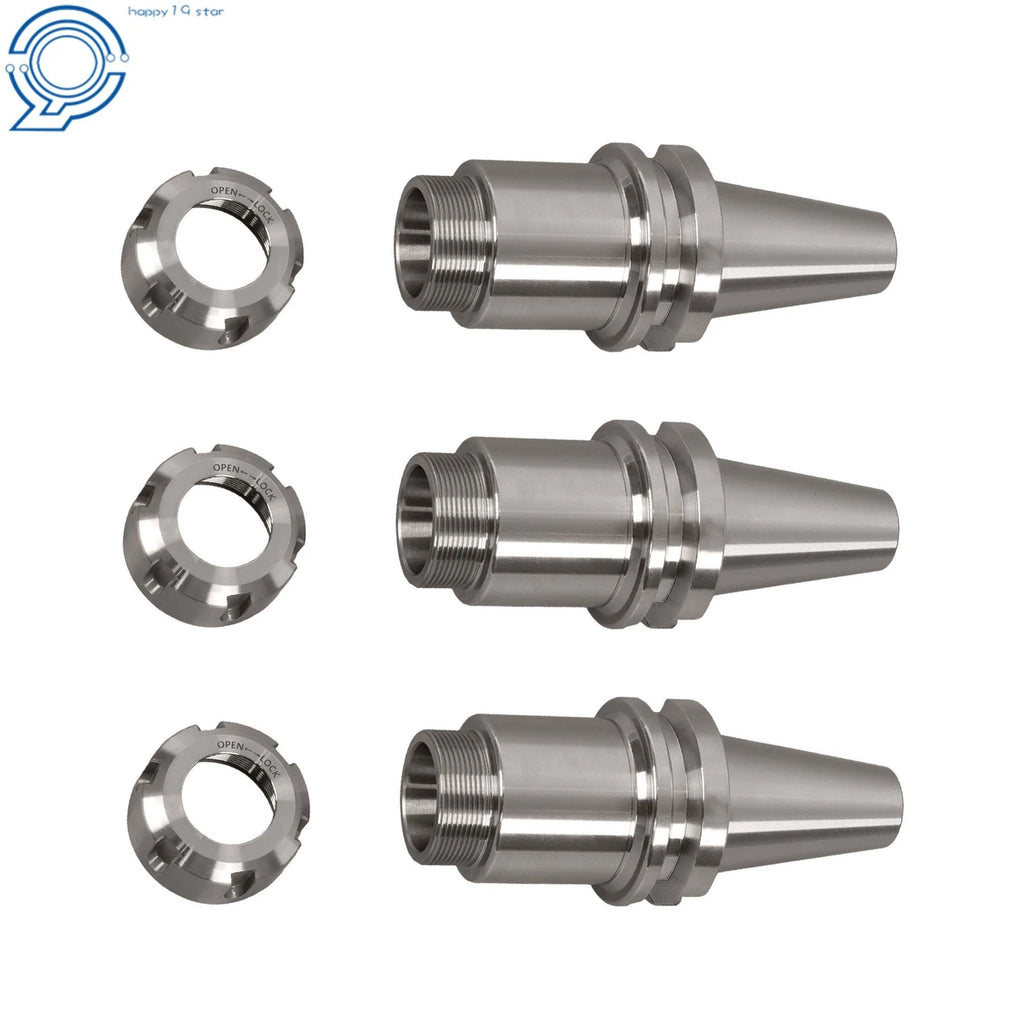 Set of 3 Collet Chucks for CNC Milling Machine (4 Inch Gauge Length)