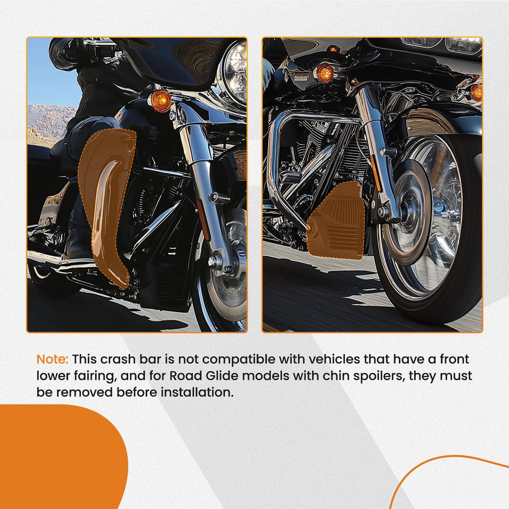 Front Engine Guard Crash Bar for Harley Road Glide (2014-2023)