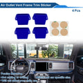Set of 4 Air Condition Outlet Vent Trim Covers for Ford Bronco (2021–2024) Blue