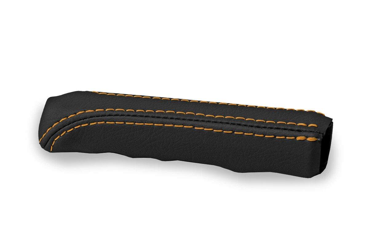 E Brake Boot Cover for BMW E30 (1984–1991) Leather Black Orange Stitch