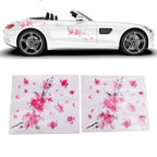 Set of 2 Cherry Blossom Vinyl Decals for Cars and Motorcycles