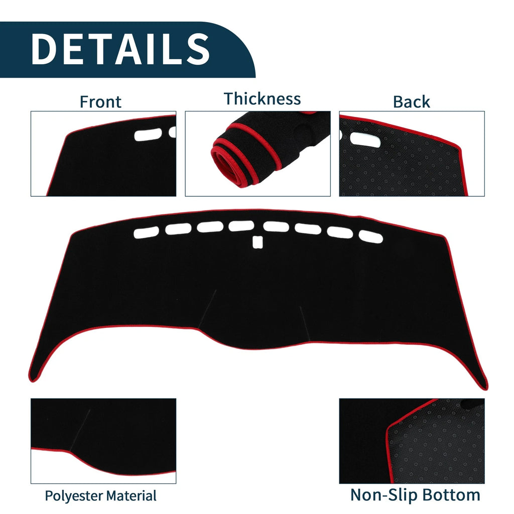Dashboard Cover Mat for Honda Odyssey RB1 RB2 (2005–2010) Black Red