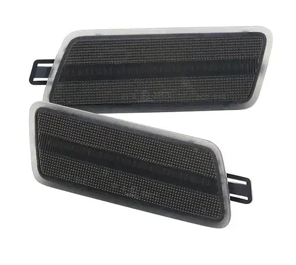 2X Smoke Lens Amber LED Front Bumper Side Marker Light for Audi A6 (2005–2011)