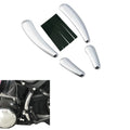 Set of 4 Chrome Curved Swingarm Frame Inserts for Harley Softail Slim (2008–2017)