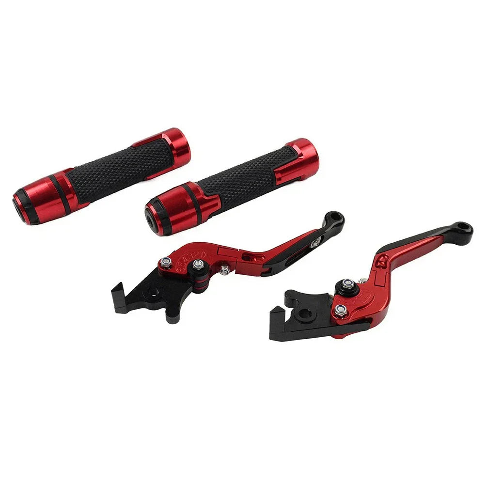 Folding Extendable Brake Clutch Levers & Handlebar Grips for Suzuki GSX1400