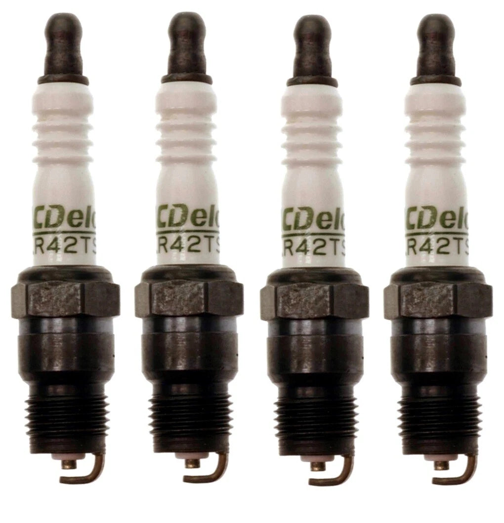 Set of 4 Spark Plugs for Buick, Caddy, Chevy, GMC, Oldsmobile, Pontiac (L4)