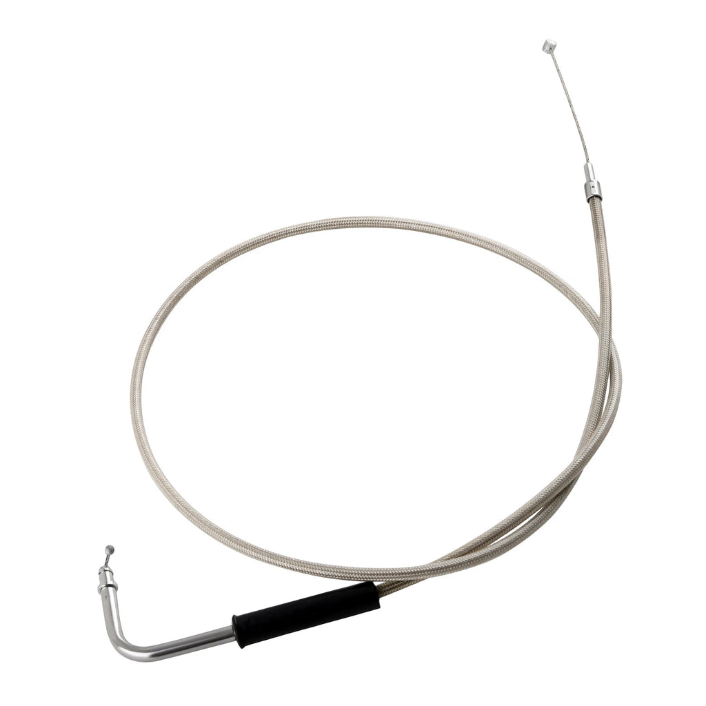 Stainless Steel Throttle & Idle Cable Set for Harley Davidson FXST (1996–2007)