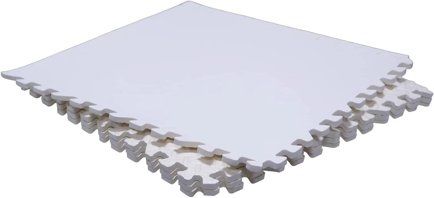 Set of 4 EVA Foam Interlocking Exercise Mats for Gym Floor Fitness Yoga
