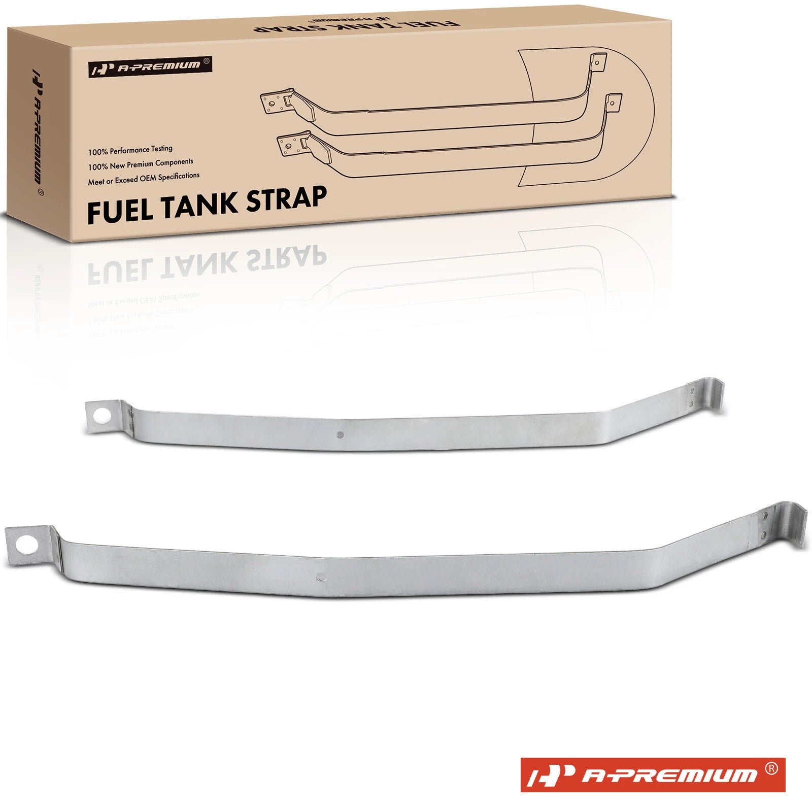 2X Steel Fuel Tank Straps for Ford Thunderbird (1967–1979)