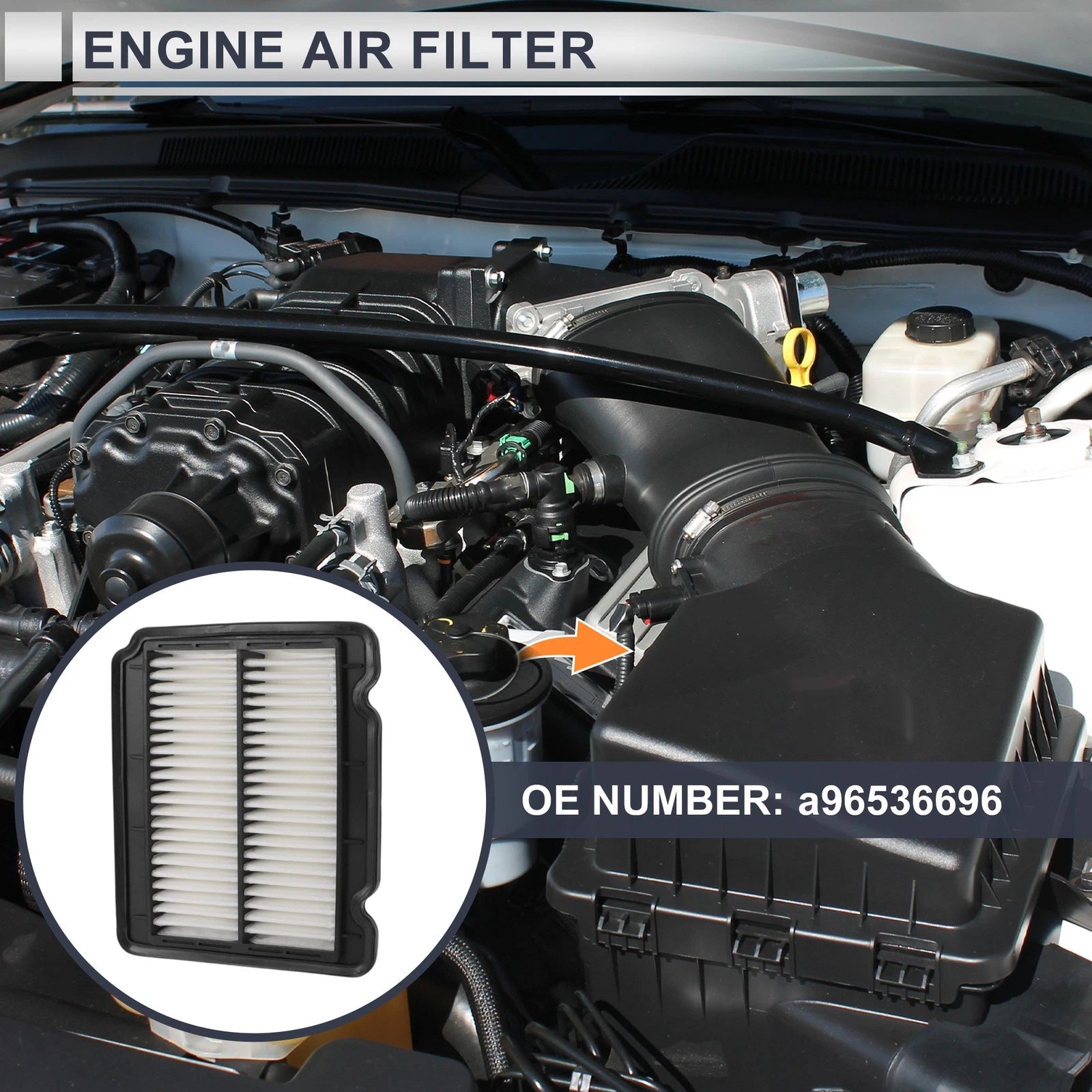 Car Engine Air Filter No. 96536696 for Chevrolet Aveo 1.6L (2004–2011)