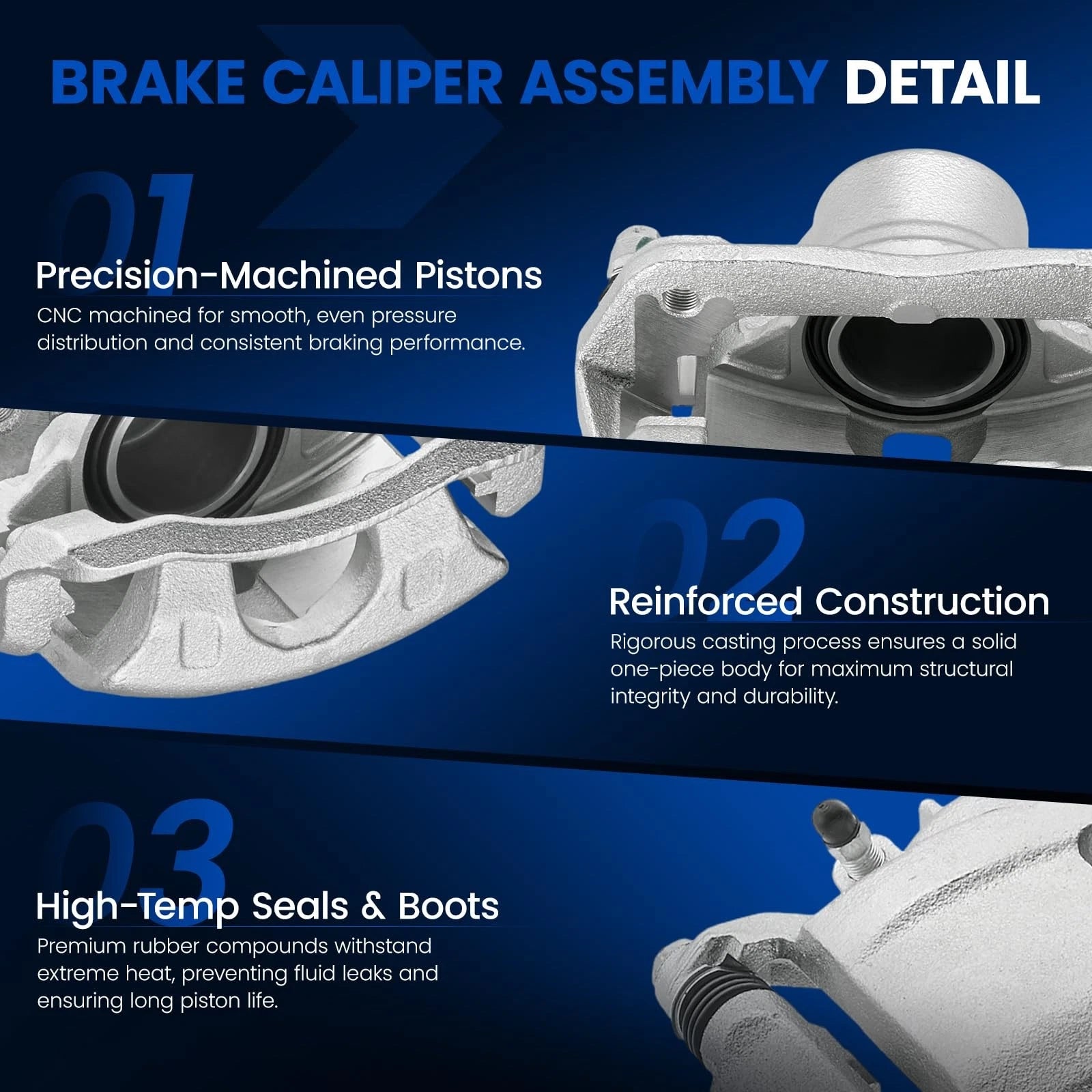 Front Brake Calipers with Bracket Pair for Honda Element & CR-V (2002-2011)