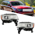 Pair Chrome Xenon Headlights for Jeep Grand Cherokee (2019â2021) LED DRL