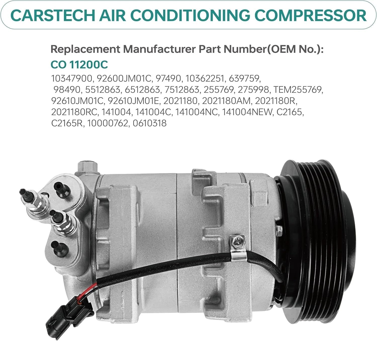 Air Conditioning Compressor for Nissan Rogue (2008–2013) 2.5L L4