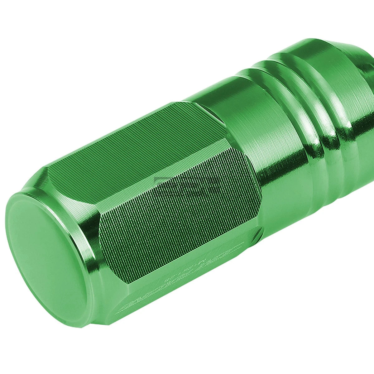 20 PCS Closed End M12x1.25 50mm Tall Green Aluminum Lug Nuts + Adapter