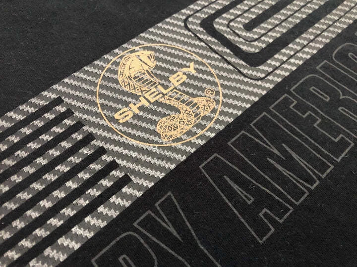 Carrol Shelby T-Shirt Black Carbon Fiber for Ford Mustang (1965–2024)