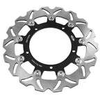 Black Front Brake Disc Rotors for Yamaha XJ6, YZF R6, FZ6 Fazer, MT03 (2006-2020)