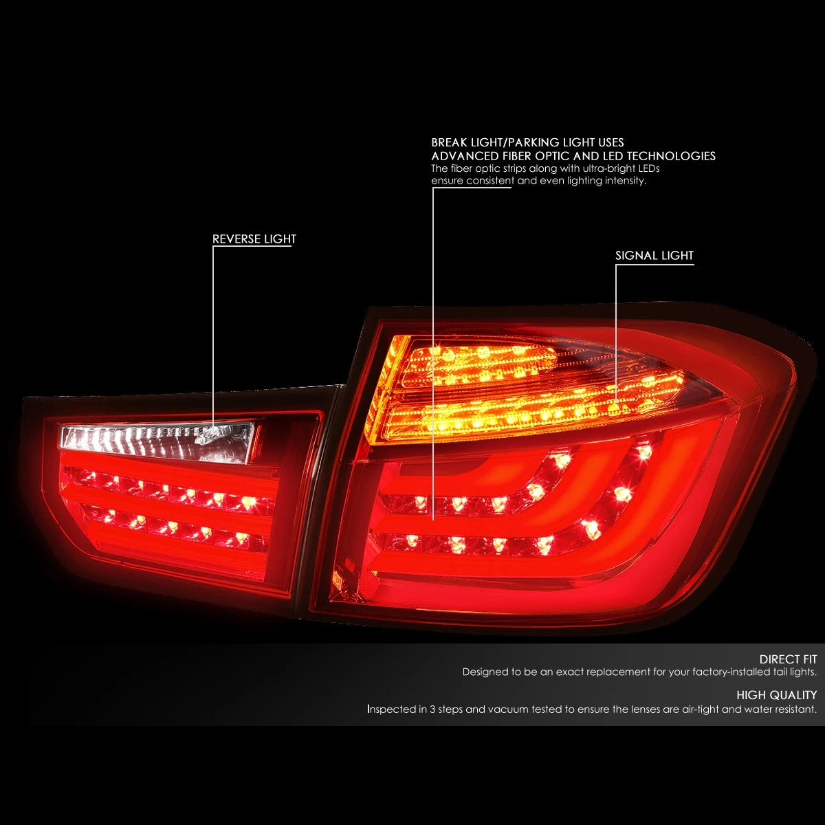 3D LED Bar Tail Brake Light Lamp for BMW F30 F31 320i 328i 335i (2012–2015)
