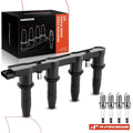 Set of 1 Ignition Coil & 4 Iridium Spark Plugs for Chevy Aveo (2009–2011)