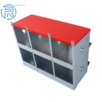 6 Compartment Metal Nest Box for Poultry (Galvanized Steel)