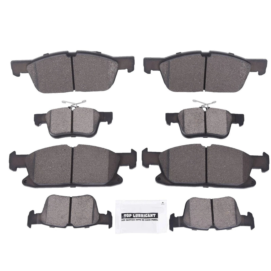 Set of 8 Ceramic Brake Pads for Ford Edge Lincoln MKX Nautilus (2015–2018)