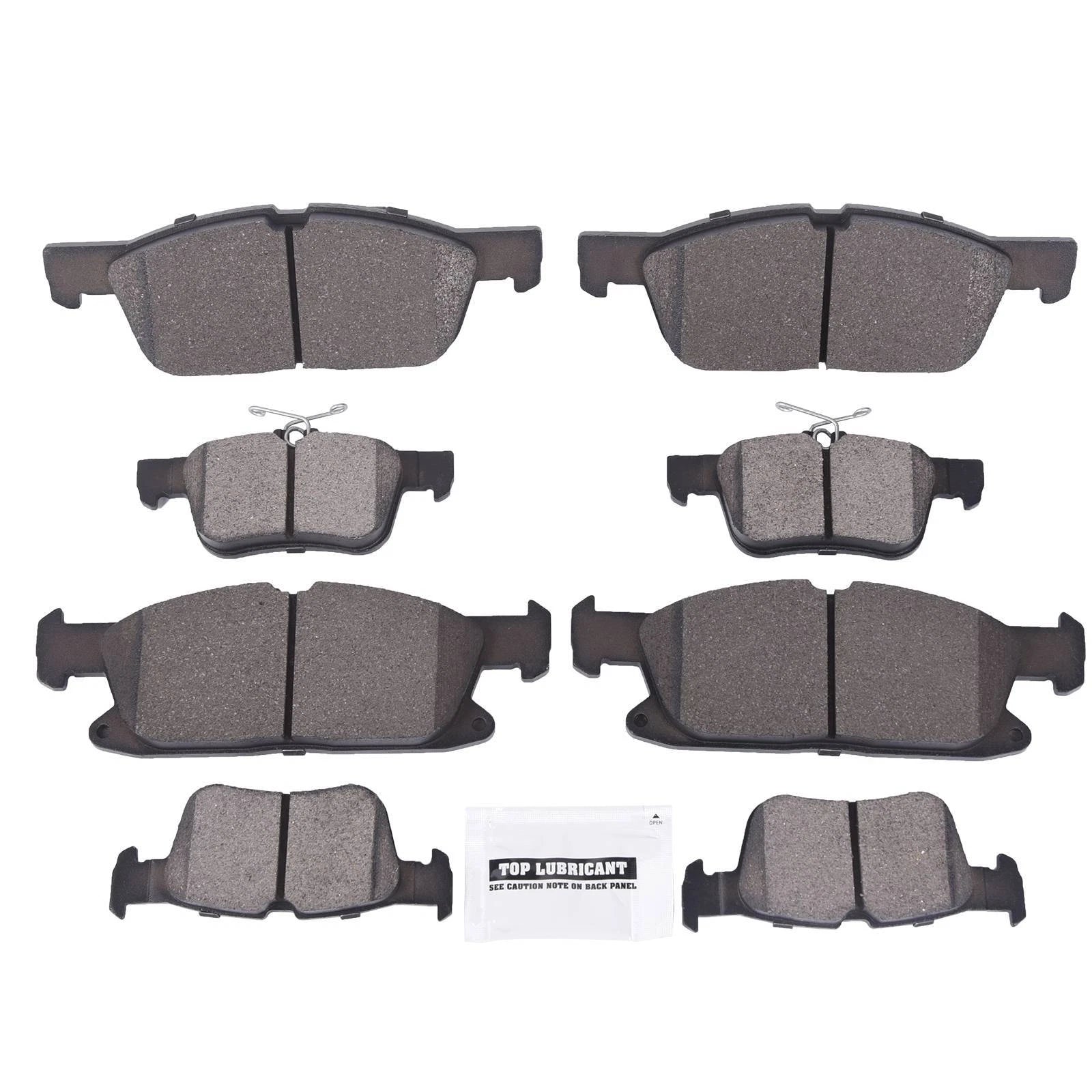 Set of 8 Ceramic Brake Pads for Ford Edge Lincoln MKX Nautilus (2015–2018)