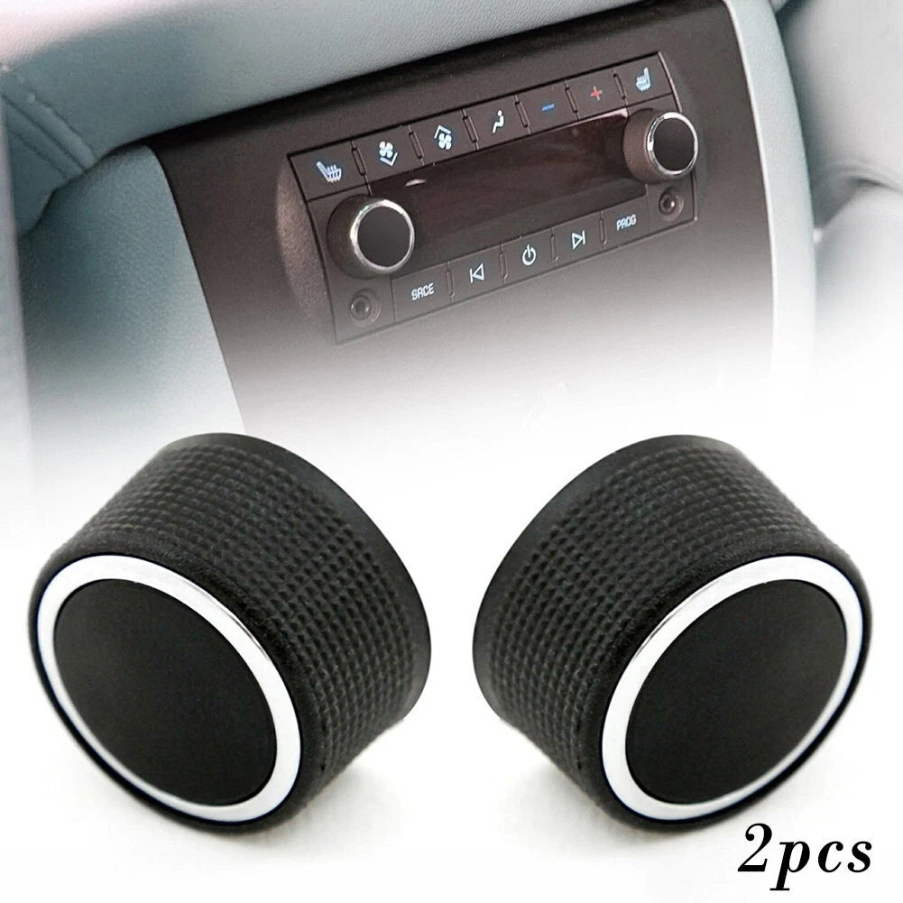 2X Rear Radio Control Knob Button for Chevrolet Silverado 1500, Sierra 1500