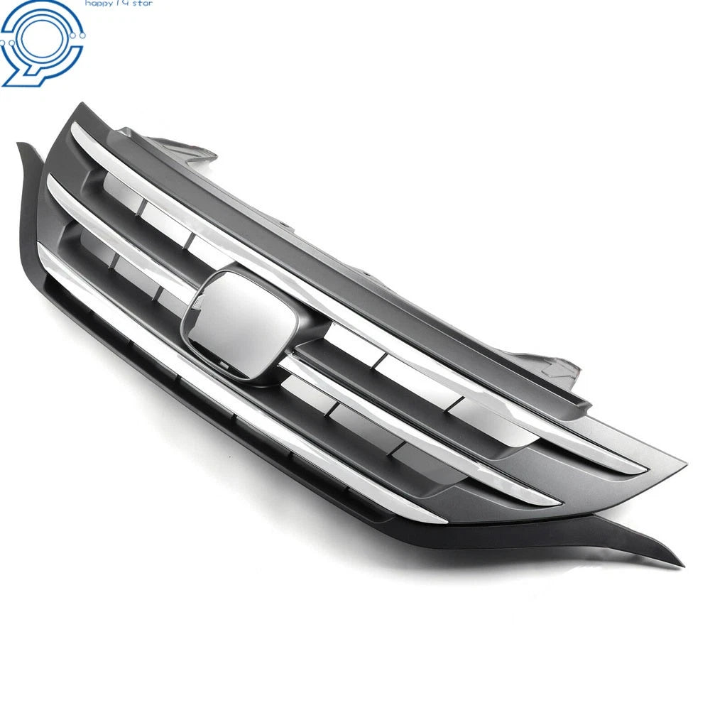 Front Hood Bumper Grille for Honda CR-V (2012-2014) Black Chrome